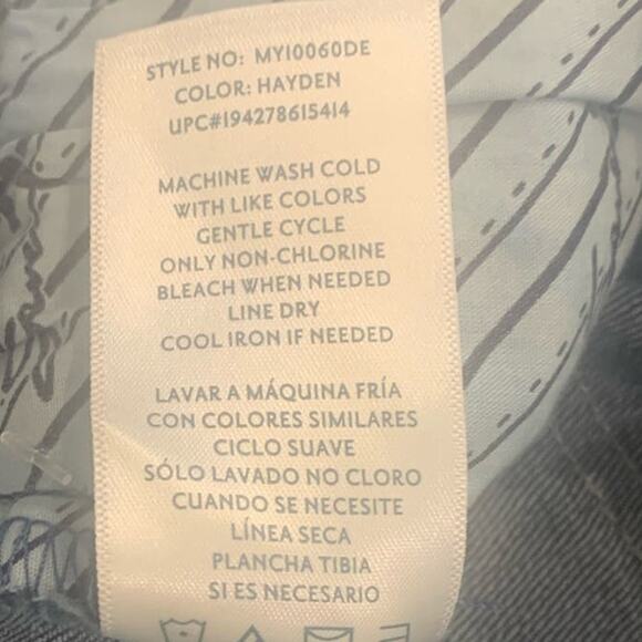 Seven7 Fashion Hayden Crop Jeans 10 Blue Womens Straight Leg Raw Hem Stretch - Picture 11 of 11